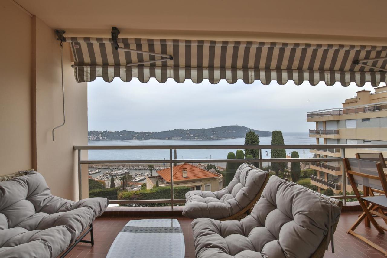 Sublime appartement vue Mer. parking/piscine/clim Villefranche-sur-Mer Extérieur photo
