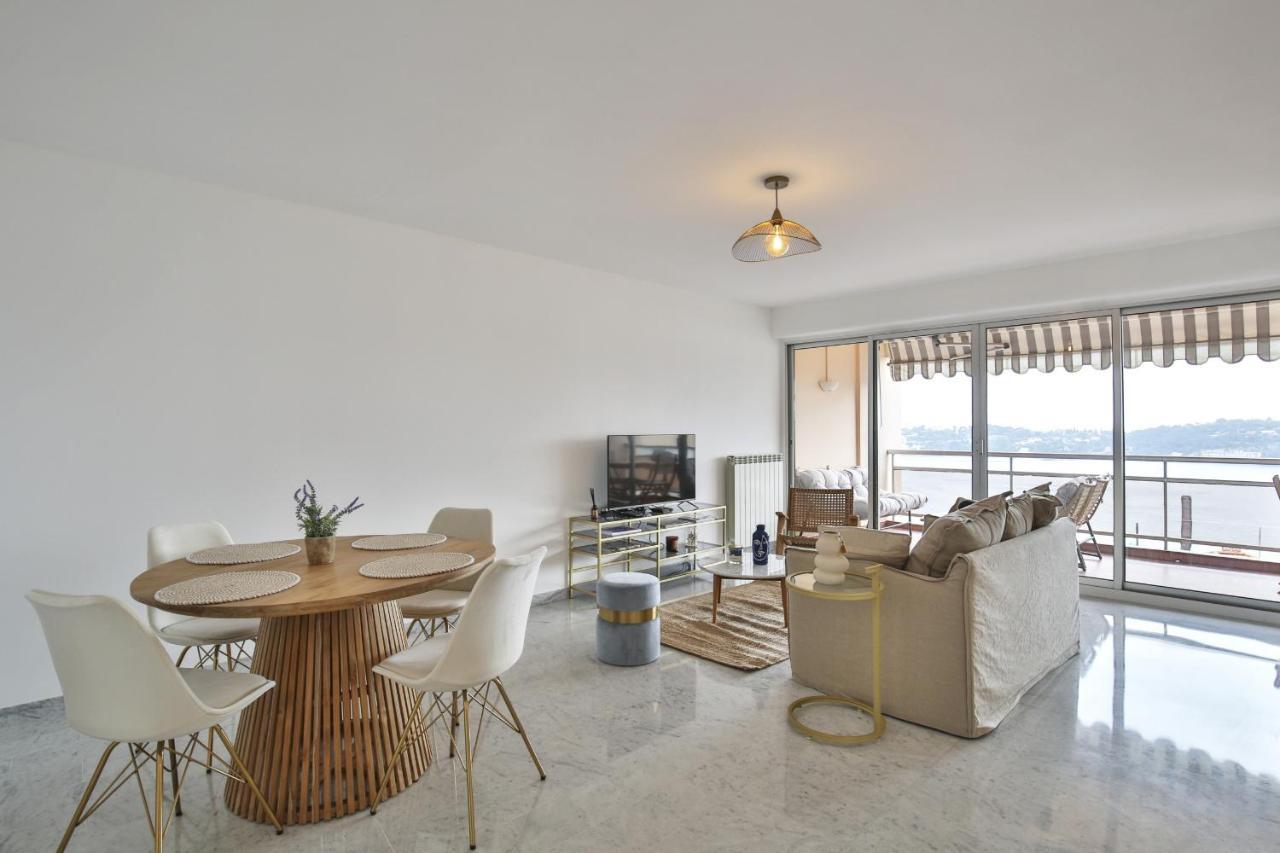 Sublime appartement vue Mer. parking/piscine/clim Villefranche-sur-Mer Extérieur photo