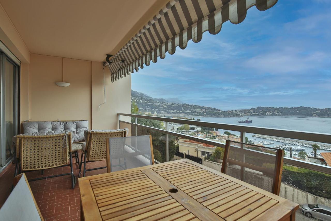 Sublime appartement vue Mer. parking/piscine/clim Villefranche-sur-Mer Extérieur photo