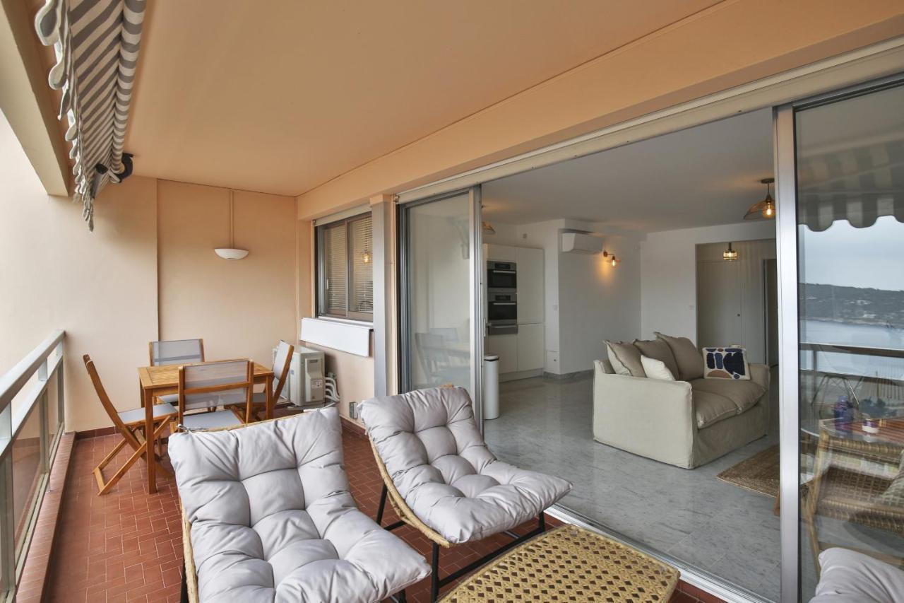 Sublime appartement vue Mer. parking/piscine/clim Villefranche-sur-Mer Extérieur photo